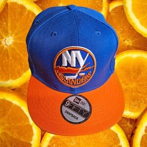 New Era NY Islanders NHL 9FIFTY Snapback Hat‎ Blue Orange Hockey Mens Cap